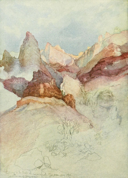 Looking up the
Bright Angel Trail.