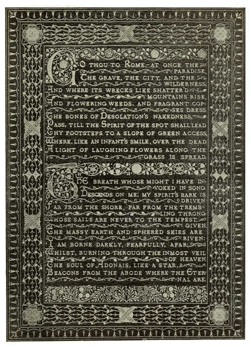 FLY-LEAF IN GREEN LEVANT MOROCCO, WITH INLAY AND GOLD
TOOLING. BY F. SANGORSKI AND G. SUTCLIFFE