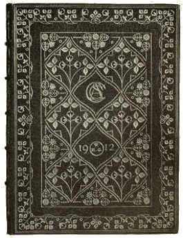 BOOKBINDING IN GREEN LEVANT MOROCCO, WITH INLAY AND GOLD
TOOLING BOUND BY S. H. COLE, DECORATED BY W. H. GIFFARD (L.C.C. CENTRAL
SCHOOL OF ARTS AND CRAFTS)