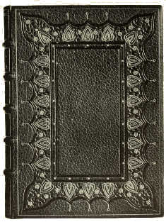 BOOKBINDING IN RED MOROCCO, WITH INLAY AND GOLD TOOLING.
BY S. DAVID