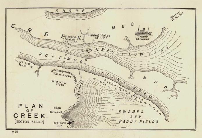 PLAN OF CREEK.  (HECTOR ISLAND)