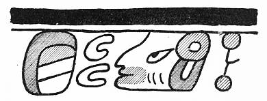 Fig. 64. Glyph outlined on outer surface of rim of vase shown in
    fig. 63.