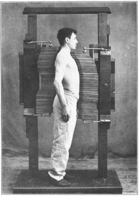 Photo, A. N. Mirzaoff


A FRENCH METHOD OF MEASURING VERTICAL CONFORMATION, CONSIDERED IMPORTANT
FOR ATHLETES