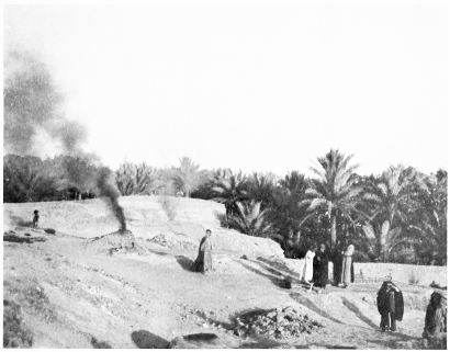 Fig. 60.&mdash;HÎT, THE BITUMEN FURNACES.