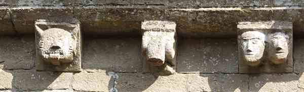Corbels along the east end of the south face