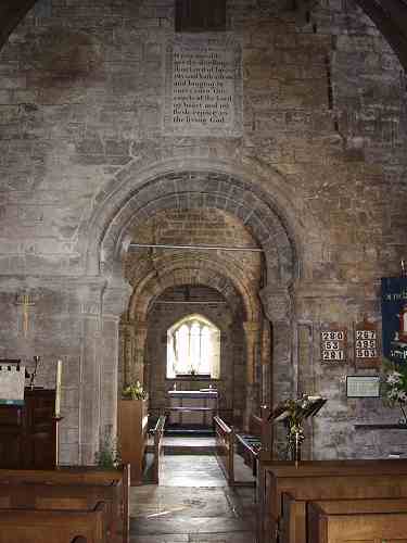 View into Chancel, but from further west in the nave.