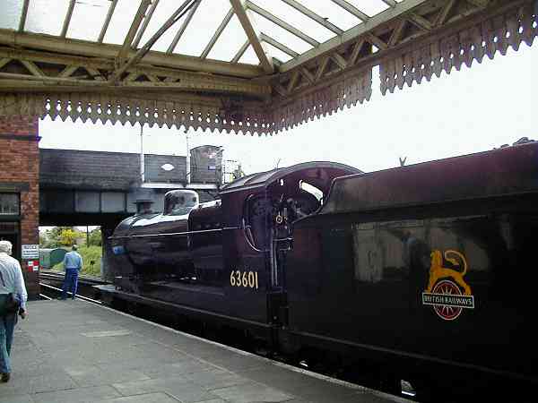 63601 gets ready to depart